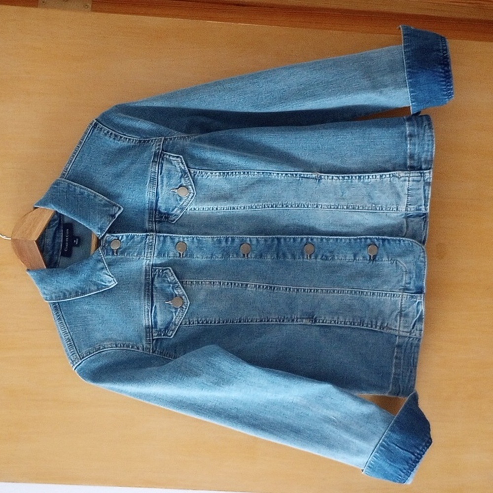 Charter Club Stretchy Denim Jacket Size M - Picture 5 of 8